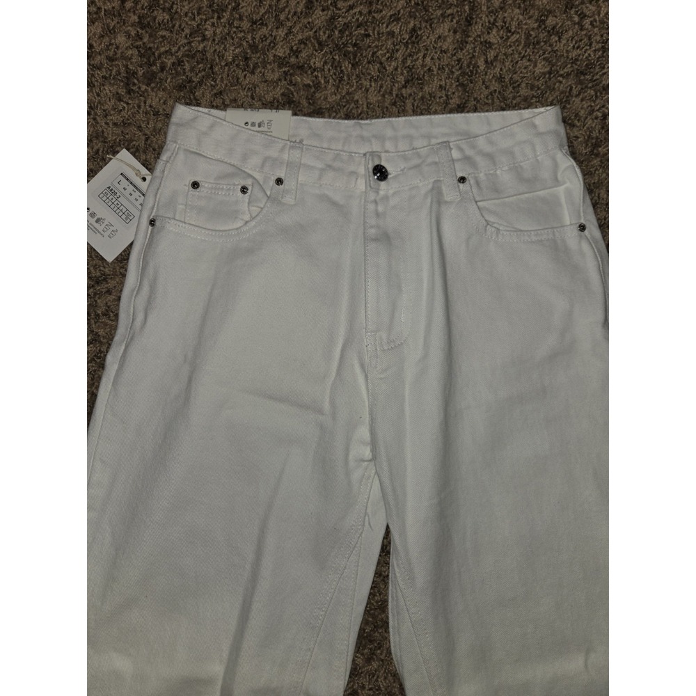 NWT Women's White Wide-Leg Jeans Size 30x33.5 Summer Preppy - Picture 4 of 15